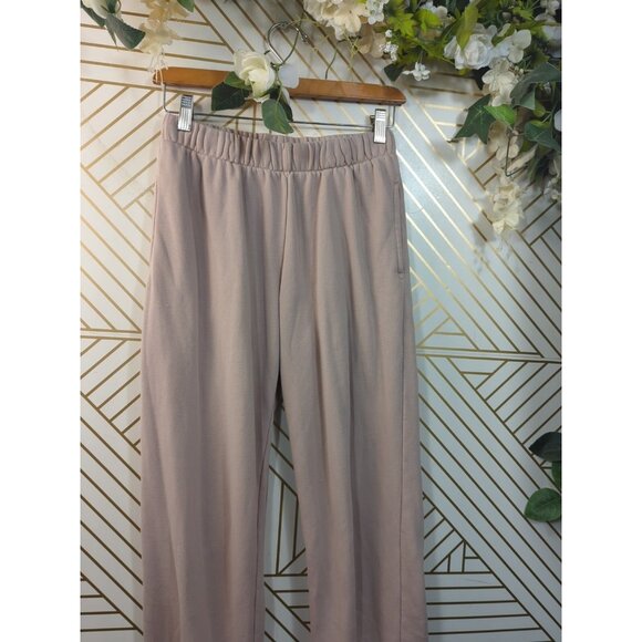 Brandy Melville Women's Rosa Sweatpants Joggers Fleece Pink Tan Size S/M READ - Picture 4 of 7